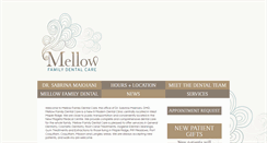 Desktop Screenshot of mellowdentalcare.com