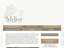 Tablet Screenshot of mellowdentalcare.com